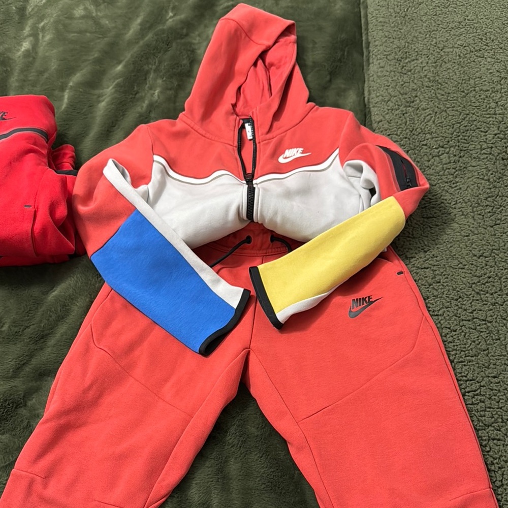 Nike Kids Red and White Bottoms
